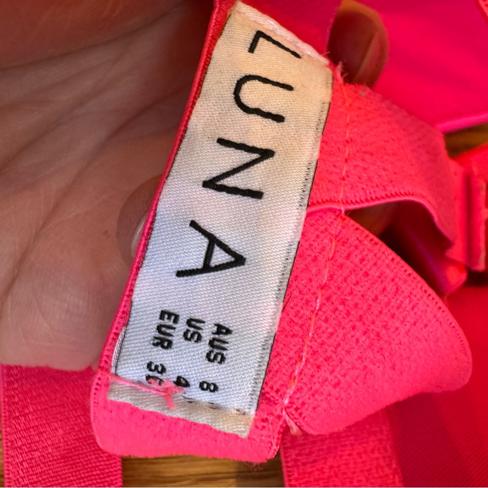 Lunalae Follow me bra & Lure you shorts sz US 4 hot pink Pole dance wear - Picture 7 of 14